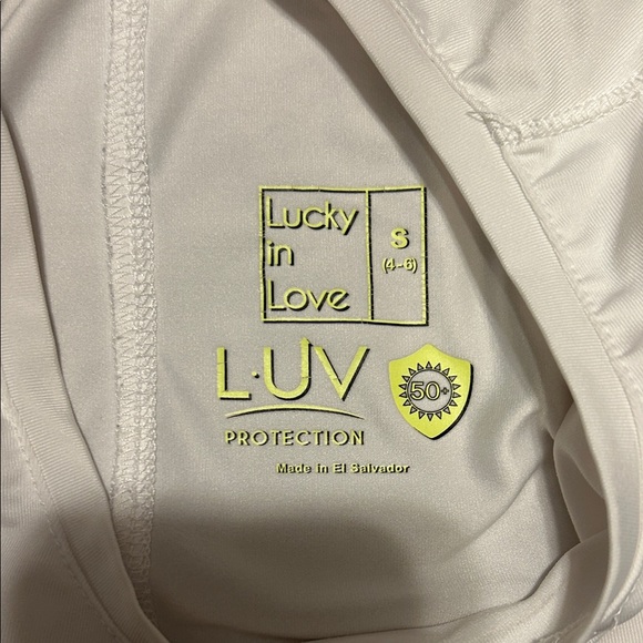 Lucky in Love White Long Sleeve Top with Gradient Accents - Picture 3 of 4